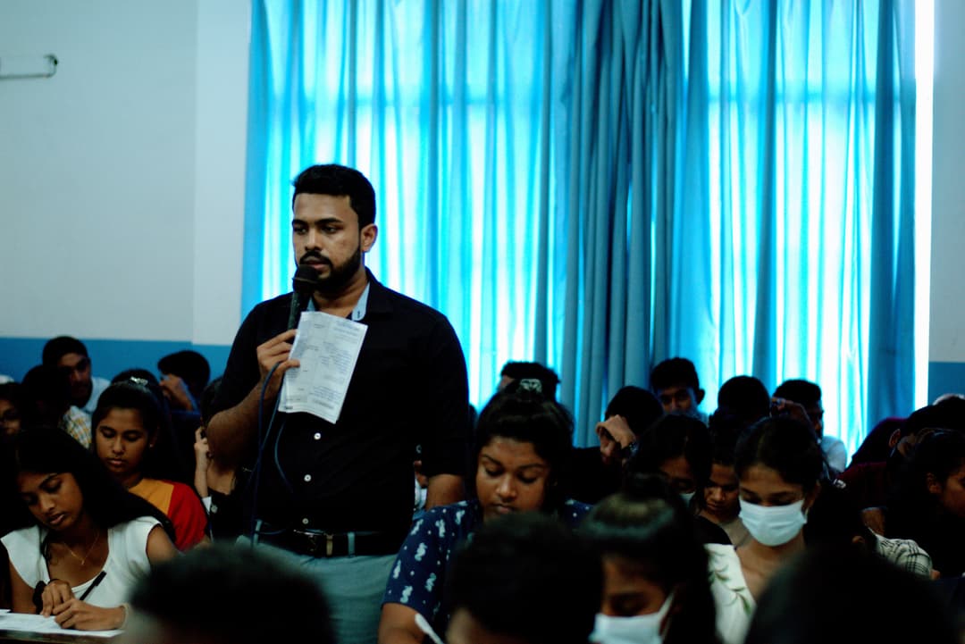 Students in a modern seminar